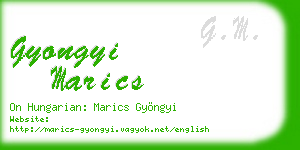 gyongyi marics business card